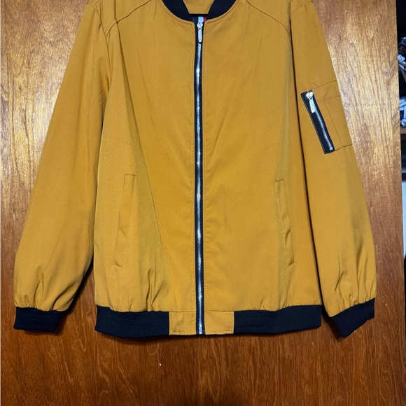 wulful Other - Stylish Mustard Bomber Jacket with Black Accents